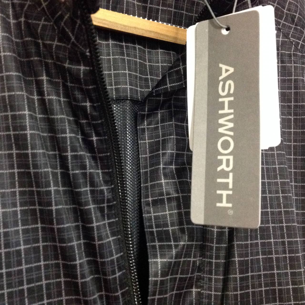 NEW Ashworth Lightweight Golf Jacket Grey and Black Check – Size Large ...
