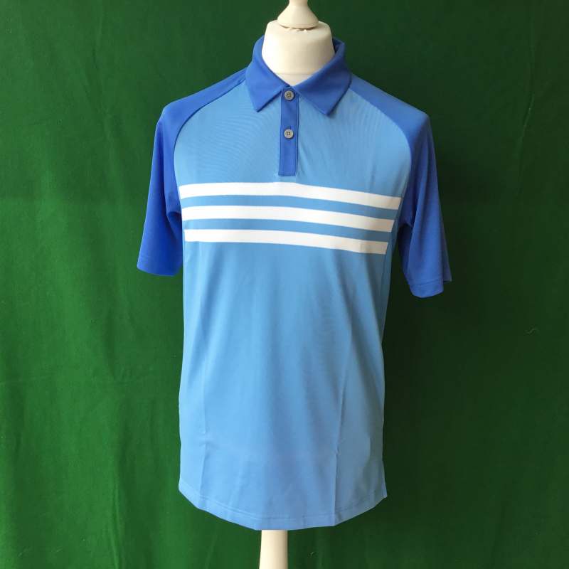 Adidas Climacool Blue 3 Stripe Golf Polo Shirt – Small 40-42″ Chest ...