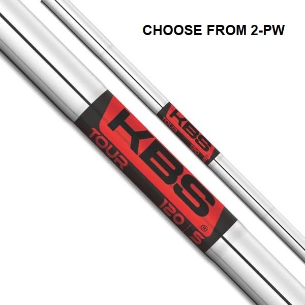 KBS Tour 120 Stiff Flex Steel Golf Club Iron Shafts - Choose from 2-PW