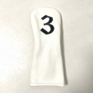 Vessel Leather #3 Fairway Wood Head Cover - White/Black
