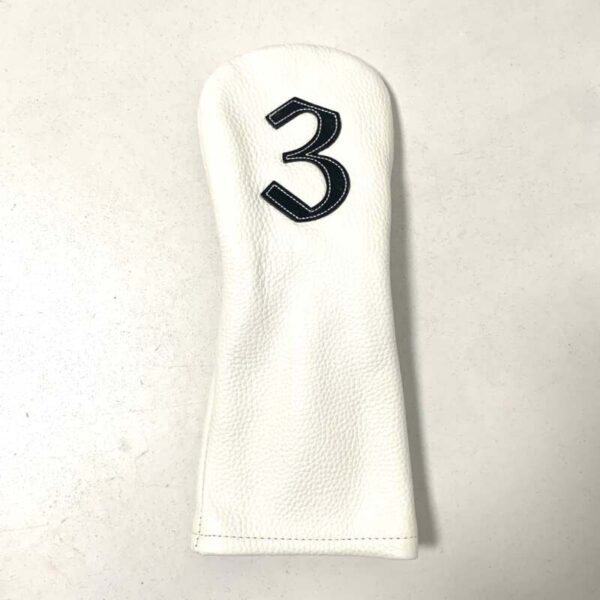 Vessel Leather #3 Fairway Wood Head Cover - White/Black