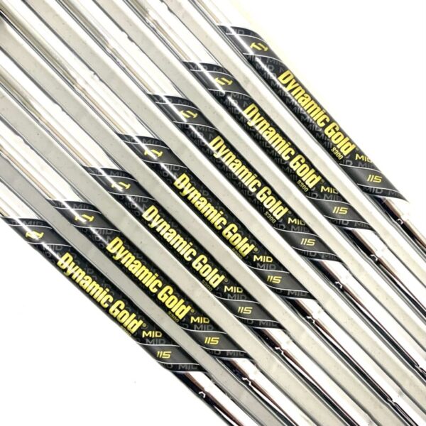Dynamic Gold Mid 115 S300 Stiff Flex Iron Shaft Set #4-P/W - Professionally Pulled