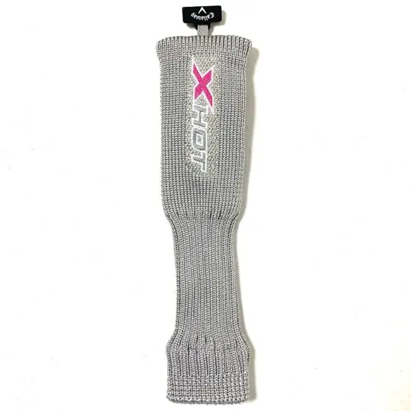 Callaway X Hot Hybrid Head Cover - Silver and Pink